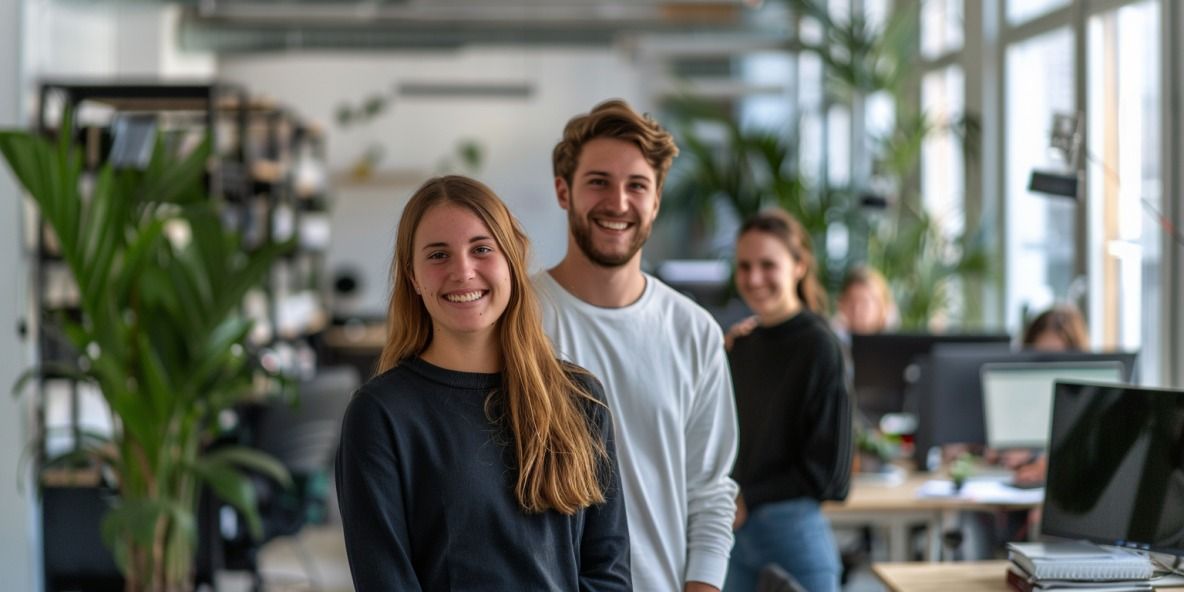 Jungunternehmer und Neugründer in einem modernen Office.